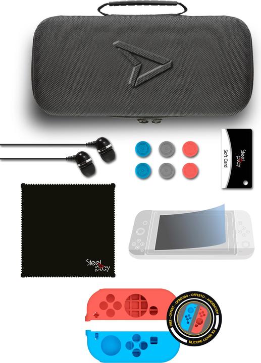 Immagine prodotto Steelplay Kit 11 in 1 per trasportare e proteggere (Switch)