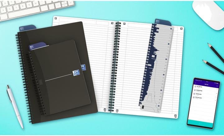 Image du produit Oxford Livre à spirale Smart Black (A5, Blanc, Couverture souple)