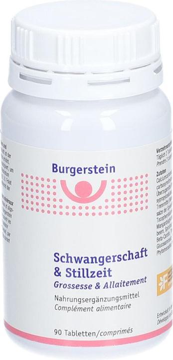 Nutritional values and ingredients Burgerstein Pregnancy & breastfeeding (90 pcs) (90 Piece, Pills, 166 g)