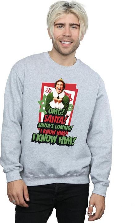 Actual product image Elf Mens OMG Santa Sweatshirt (XXL)