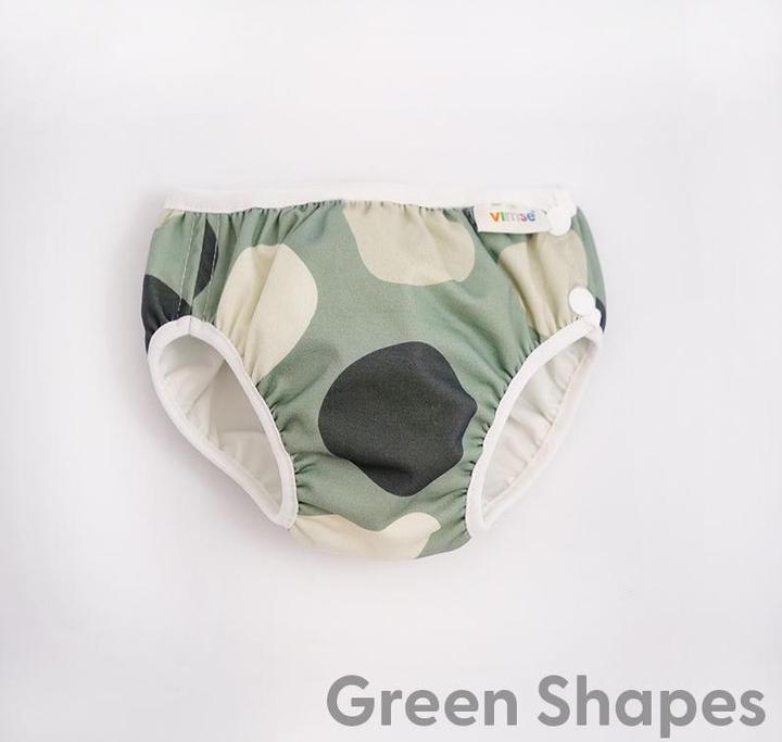 Actual product image ImseVimse swim diaper L 9-12 Kg - Green Shapes (Size L, Pack, 1 Piece)