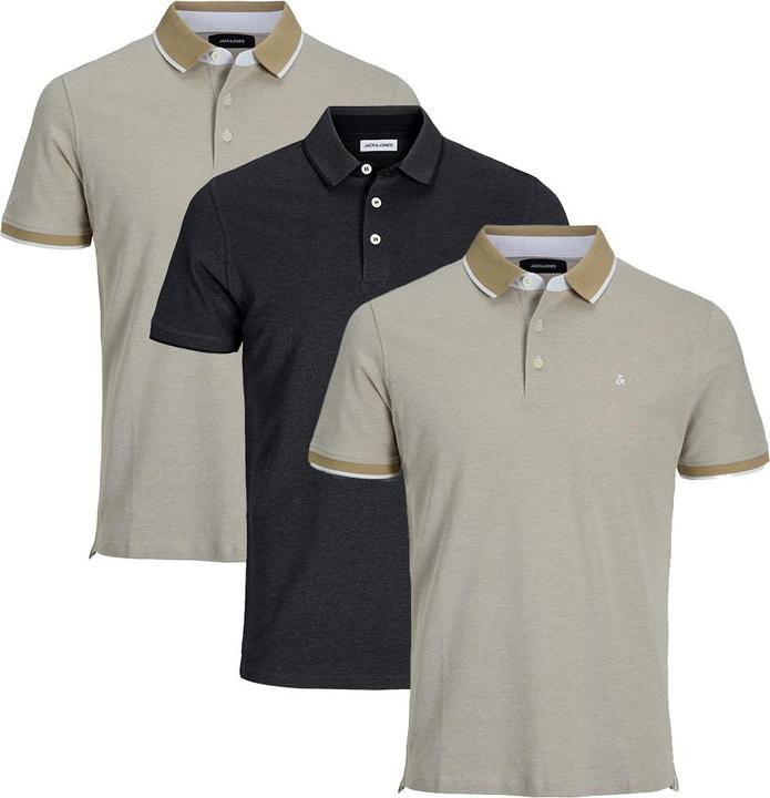 Jack & Jones 3er Pack Paulos - Slim Fit Poloshirt