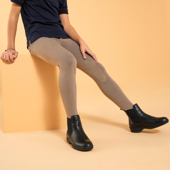 Produktbild Fouganza Reithose 140 Kniebesatz Kinder braun (164)