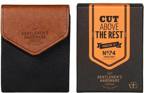 Actual product image Gentlemen's Hardware Charcoal Canvas Manicure Set