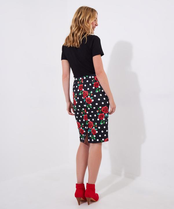 Produktbild Joe Browns Rose Print Polka Dot Pencil Skirt (42)