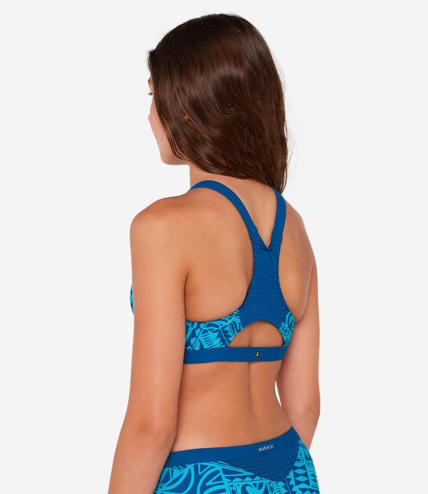 Produktbild Nabaiji Sportbikini Oberteil Mädchen - 500 Kamyleon Fatu blau/türkis (14, 15, 16)