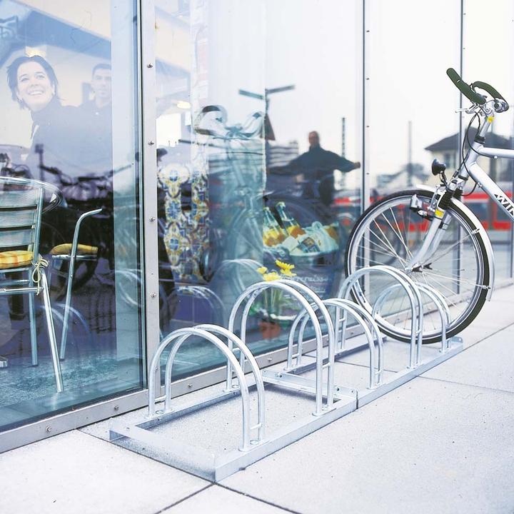 Produktbild Moravia Fahrradständer MORION 2400 mm hoch/tief, für 6 Fahrräder
