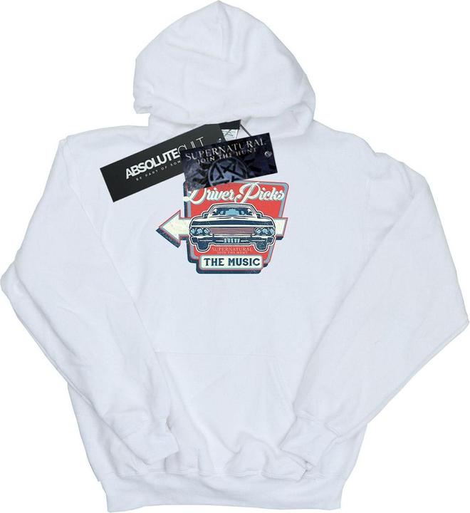 Actual product image Supernatural Womens/Ladies Driver Picks The Music Hoodie (L)