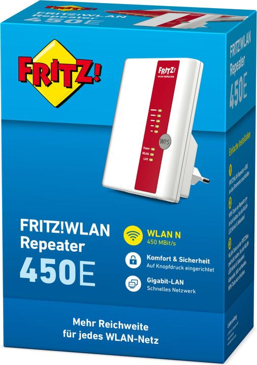 Actual product image AVM FRITZ!WLAN Repeater 450E (450 Mbit/s)