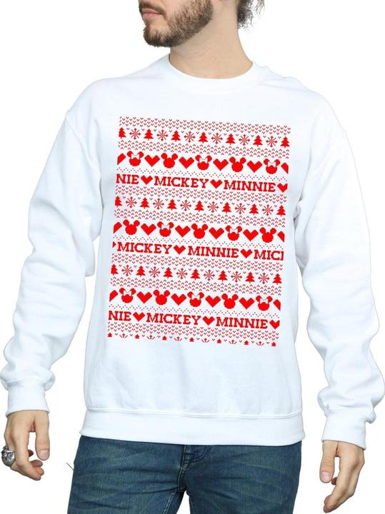 Produktbild Disney Mickey And Minnie Christmas Fair Isle Sweatshirt (XXL)