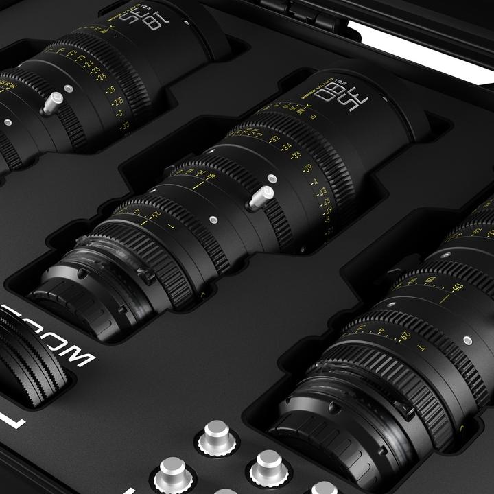 Actual product image Dzofilm Catta Zoom Bundles 18-35/35-80/70-135 T2.9-E Mount(Black) (C-mount, full size)