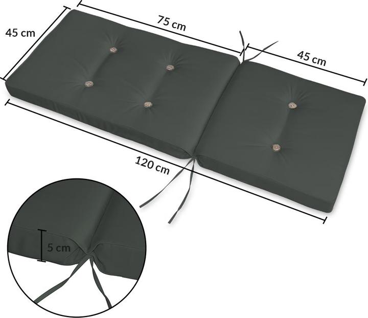 Actual product image Detex Set of 6 chair covers (120 x 45 x 5 cm)