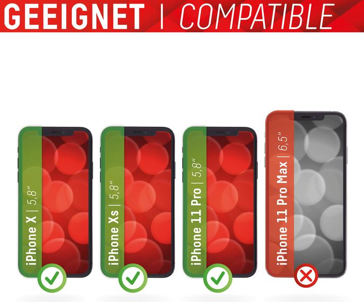 Image du produit Displex Real Glass, Privacy Full Cover Panzerglas (1 pièce(s), Apple iPhone 11 Pro, Apple iPhone XS, Apple iPhone X)