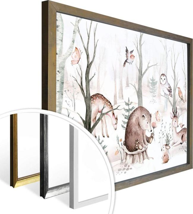 Image du produit Trenddeko Les amis des animaux dans la forêt (100 x 80 cm)
