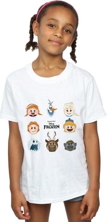 Actual product image Disney Frozen Girls Heads Cotton T-Shirt (152, 158)