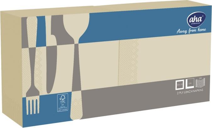 Produktbild Aha Servietten AFH, 2-lagig, Falzung 1/4, 33x33cm, 250 Stück, champagner (250 x, 33 x 33 cm)