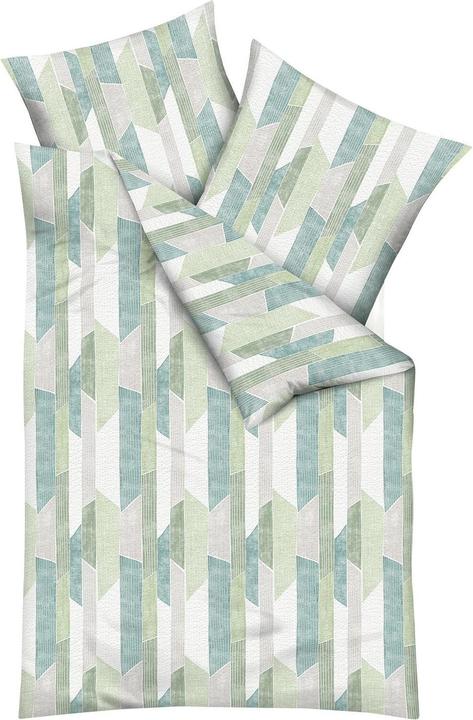 Produktbild Traumschlaf Seersucker Bettwäsche Mikado grün (Bettwäsche Set, 135x200 cm + 80x80 cm)