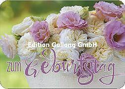 Actual product image Edition Gollong Postkarte. Zum Geburtstag (Rosen)