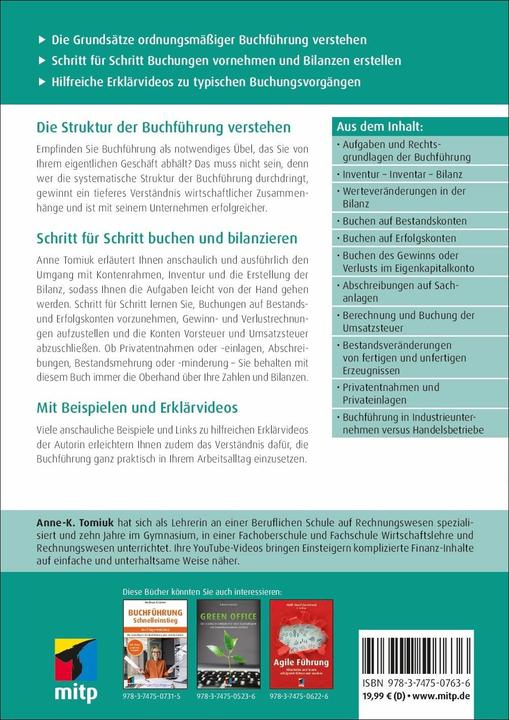 Immagine prodotto Buchführung und Bilanzierung – einfach und fundiert (Tedesco, Anne-Katharina Tomiuk, 2024)