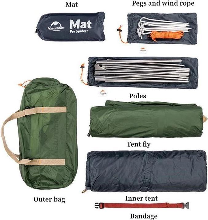 Immagine prodotto Naturehike Tenda da ciclismo ultraleggera per 1 persona (Tenda a cupola, 1.70 kg, 1 persona)