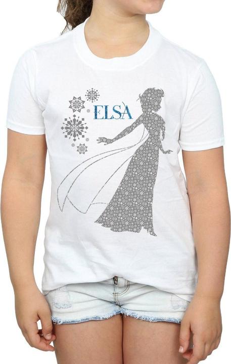 Immagine prodotto Disney Frozen Elsa Christmas Silhouette Maglietta Ragazze (152, 158)