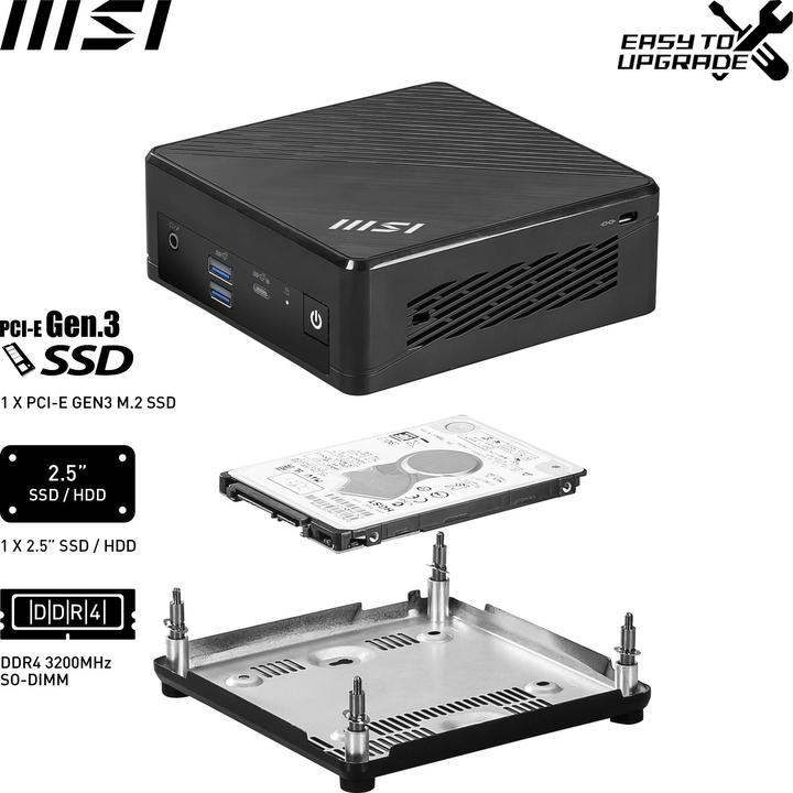 Actual product image MSI Cubi N ADL-009BEU MS-B0A9 ID1/Black- (Intel N100)