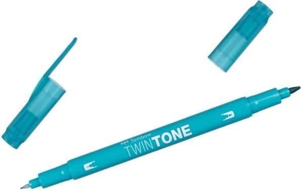 Actual product image Tombow Twintone fiber pen (85, Emerald Green, 1 x)