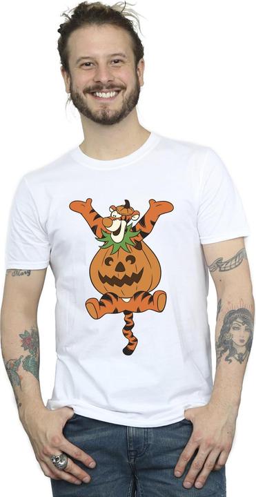 Actual product image Winnie the Pooh Mens Tigger Pumpkin Cotton T-Shirt (S)