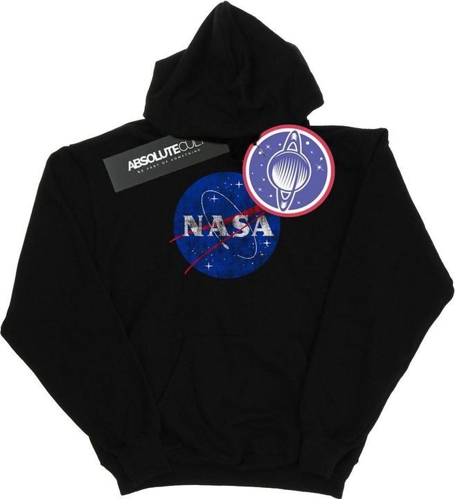 Nasa Classic Insignia Logo Distressed Kapuzenpullover Mädchen