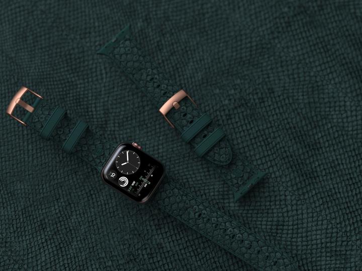 Produktbild Njord Jord Watch Strap For (44 mm, 45 mm, Veganes Leder, Lachsleder, Edelstahlverschluss, Apple Watch)