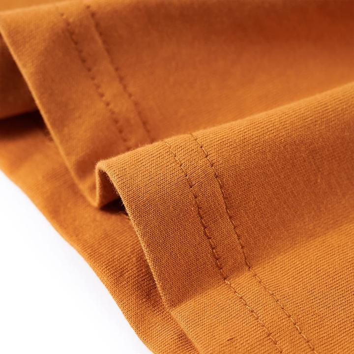 Image du produit VidaXL T-shirt manches longues enfant ocre foncé 104,Matière : 100 (104)