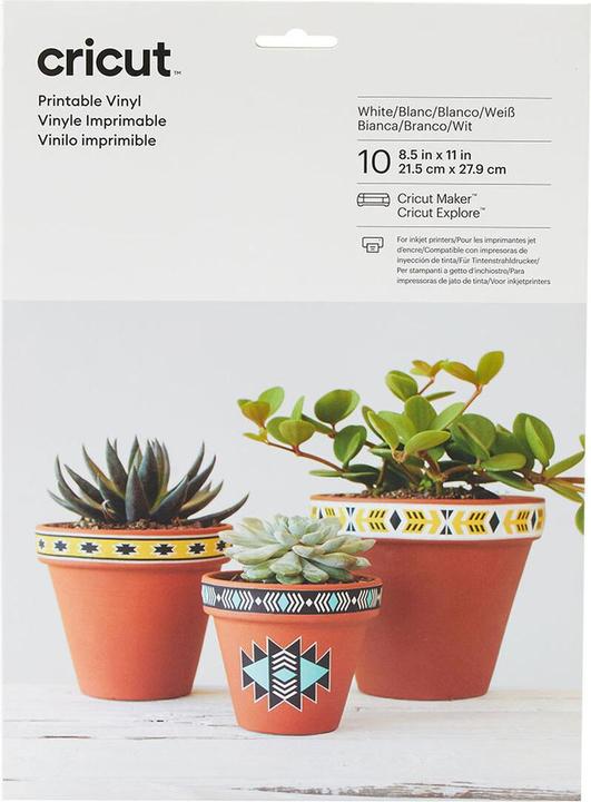 Immagine prodotto Cricut Film in vinile stampabile 21,6 x 27,9 cm, 1, Bianco