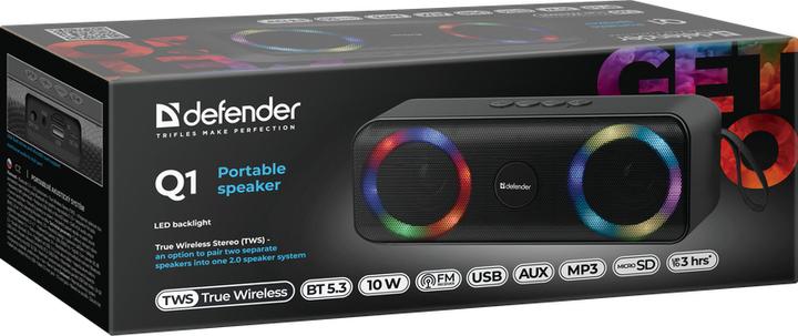 Actual product image Defender SPEAKER BEATBOX 20 BLUETOOTH 20W LIGHT/BT/MIC/FM/USB/TF (5 h, Battery operated)