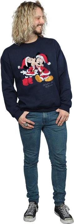 Actual product image Disney Mens Mickey And Minnie Christmas Kiss Sweatshirt (XL)