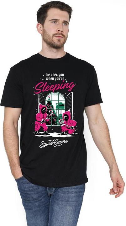 Image du produit Squid Game - T-shirt HE SEES YOU WHEN YOU'RE SLEEPING - Homme (XXL)