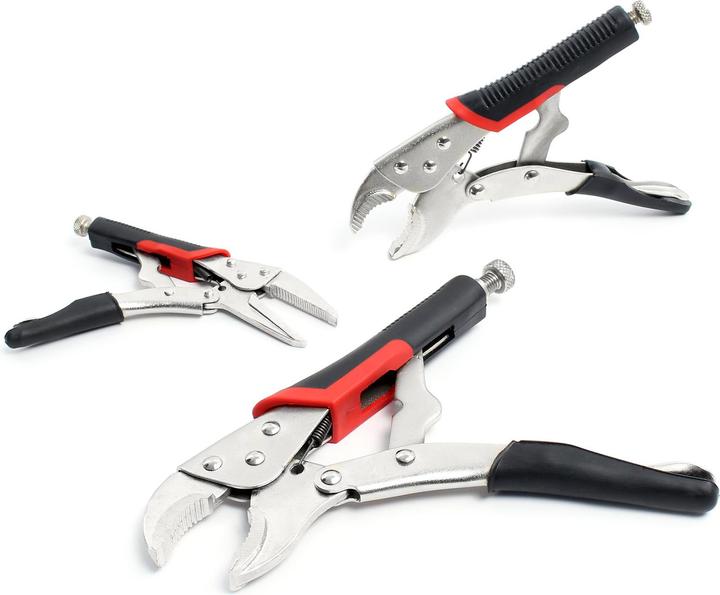 Immagine prodotto XPOtool Set di 3 pinze a serramanico pinze a becchi lunghi pinze di bloccaggio pinze per saldatura (250 mm)