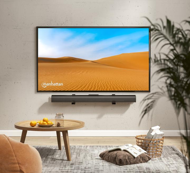 Immagine prodotto Manhattan Staffa universale per Soundbar Montaggio a parete / VESA (1 pz., Installazione a parete, Regolabile in altezza)