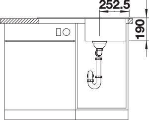 Actual product image Blanco LEGRA 45 S (Fitted sink, 78 cm, 50 cm)
