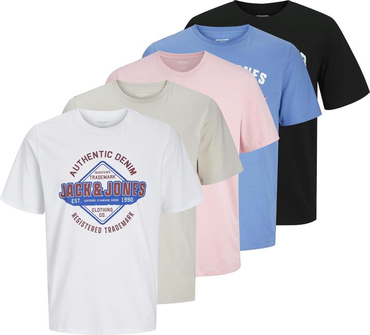 Image du produit Jack & Jones JACK&JONES - JJELOGO TEE SS O-NECK 2COL S25 5P MP PLS - Jongens - T-shirts (6XL)