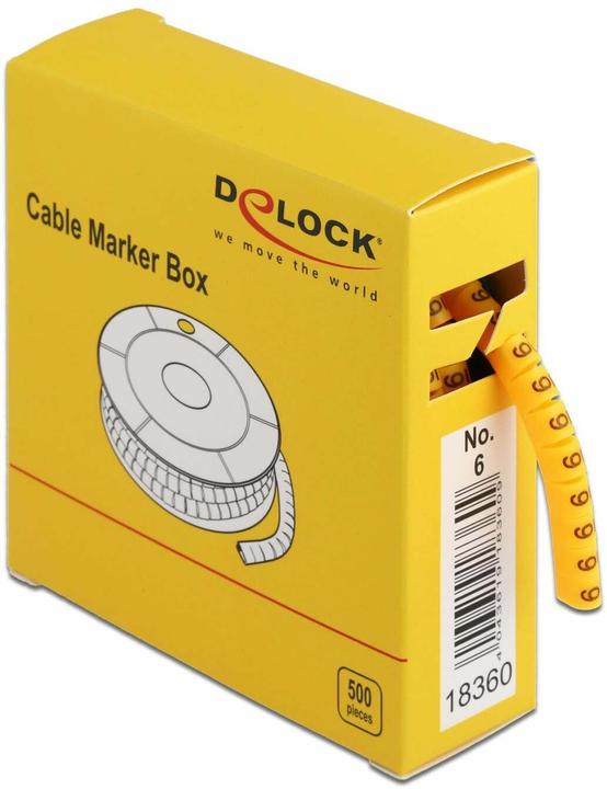 Productafbeelding Delock Kabelmarkeringsdoos, nr: 6, geel, 500 stuks