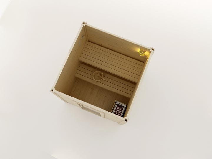 Actual product image Home Deluxe Outdoor sauna house MACAH L- 221 x 217 cm for 4 persons - Sauna with 6kW heater