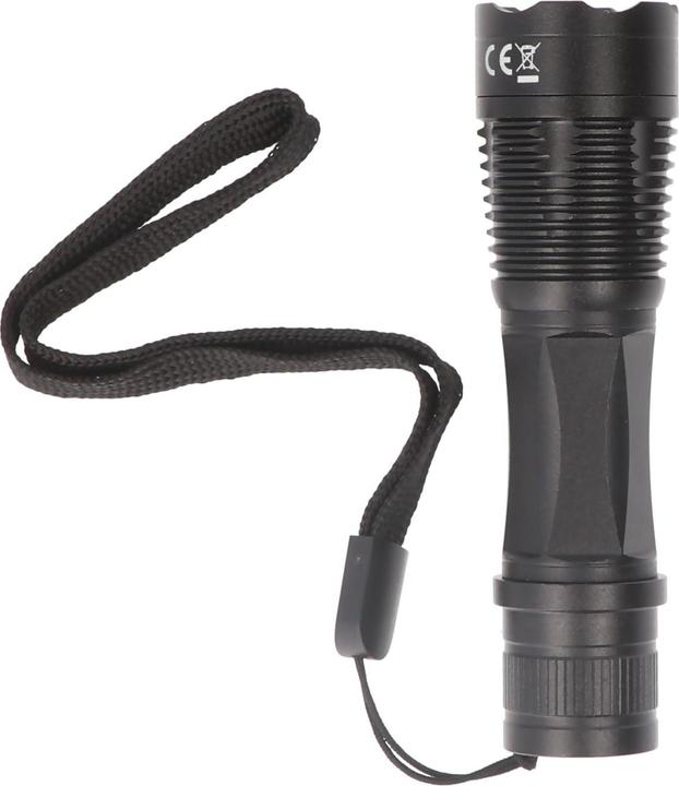 Immagine prodotto Arcas Torcia LED nera da 1 watt con batteria alcalina inclusa
