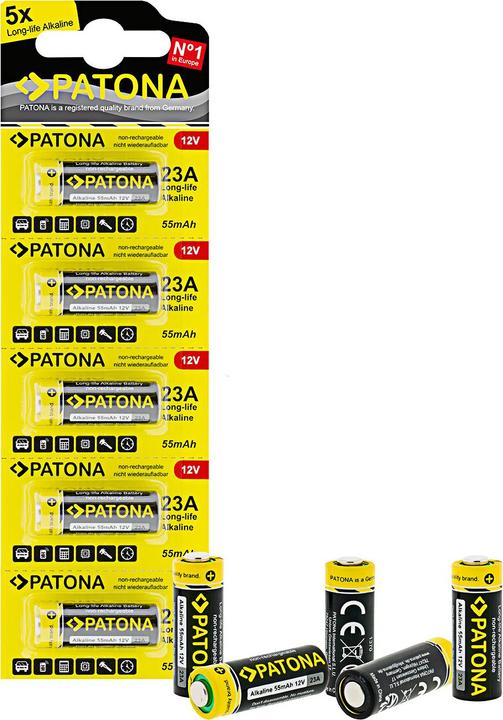 Produktbild Patona Alkaline Batterie 23A (5 Stk., A23, 55 mAh)
