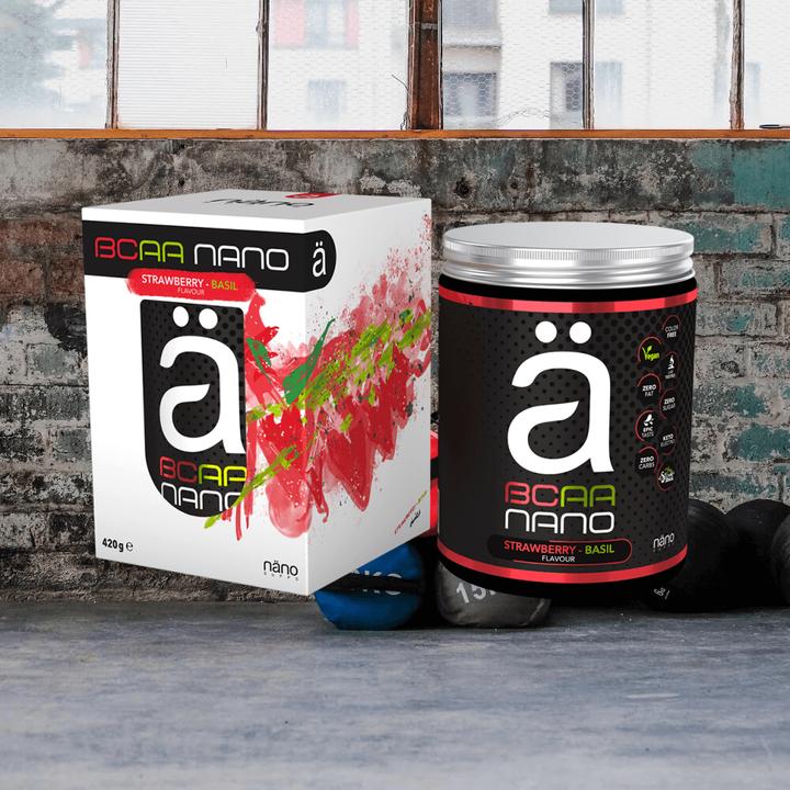 Actual product image Nanosupps BCAA nano (Strawberry-basil, 1 pcs., 420 g)