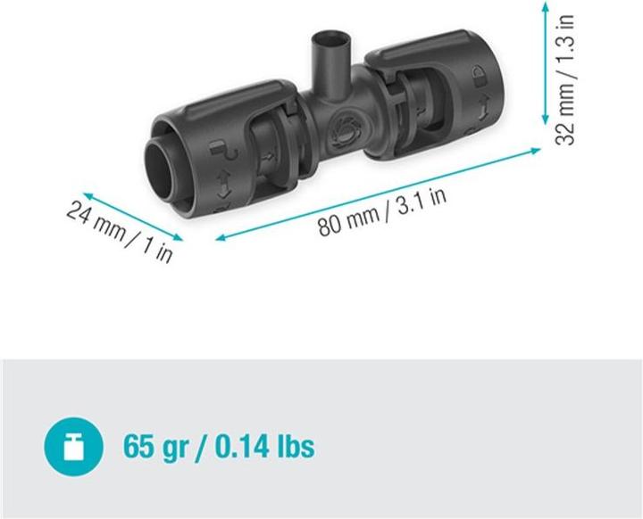 Actual product image Gardena Micro-Drip-System T-piece for spray nozzles (Drip irrigation connector + branch)
