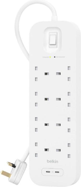 Actual product image Belkin Surgemaster surge protection (8 x, BS 1363, 2 m)