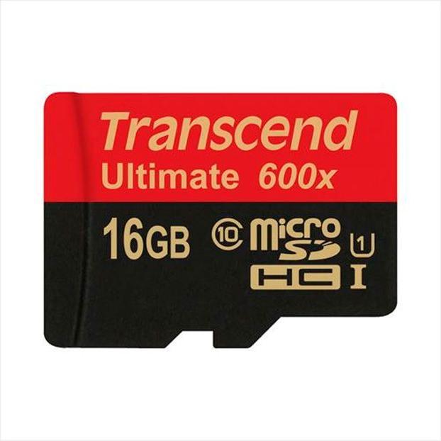 Produktbild Transcend microSDHC Ultimate 600x mit Adapter (16 GB, microSDHC, U1, UHS-I)