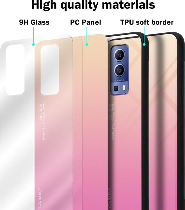 Image du produit Cadorabo TPU 2 couleurs Housse en verre (Vivo Y72 5G, Vivo Y52s 5G)