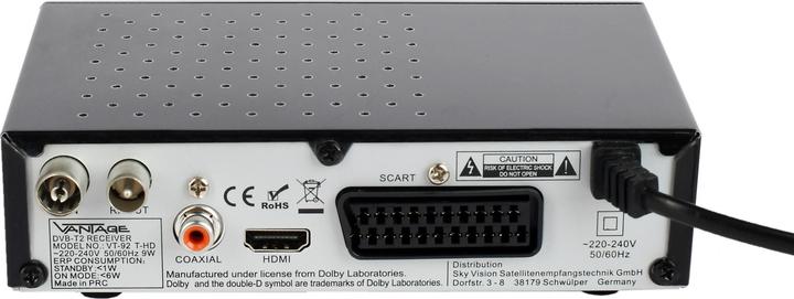Produktbild Vantage VT-92 - T-HD DVB-T2 Receiver (DVB-T2, DVB-T)