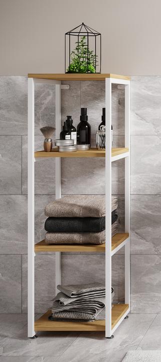 Produktbild VCM Badmöbel Hochschrank Bad Regal Bitila L (112 x 35 x 35 cm)